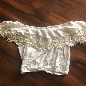 Off the shoulder crop top
